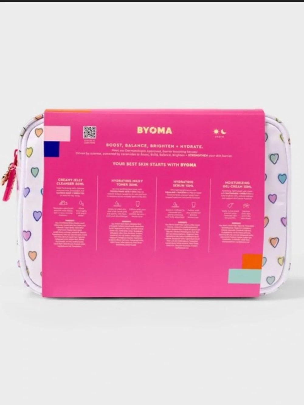 NWT Roller Rabbit x Target - BYOMA Disco Hearts Wave Skincare Set - 90ml/5pc